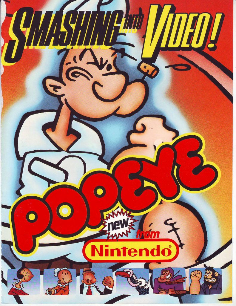 NINTENDO POPEYE VIDEO ARCADE GAME ADVERTISING FLYER BROCHURE 1982