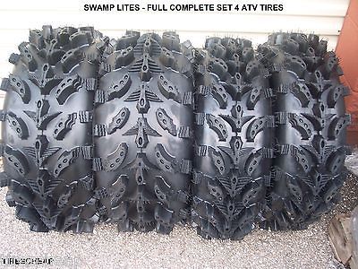 HONDA RECON 250 ATV TIRES COMPLETE SET 4 SWAMP LITE ATV TIRES   DEEP