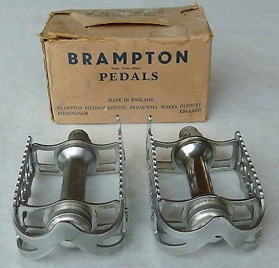 NOS BRAMPTON B8 PEDAL SET NIB 1940S  50S High end for Hetchins