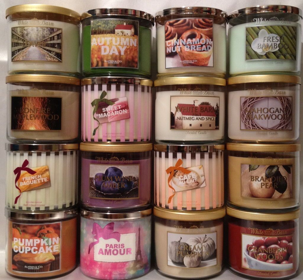 Bath & Body Works CANDLE 3 wick 14.5 oz choice Slatkin or White Barn