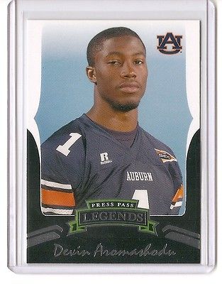 PASS LEGENDS FOOTBALL ROOKIE DEVIN AROMASHODU AUBURN TIGERS (VIKINGS