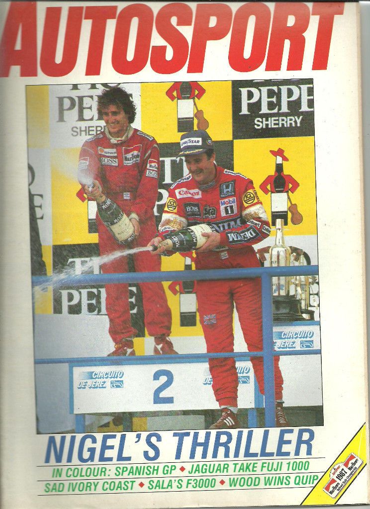 MAGAZINE 1/10/87 . spanish gp audi 90 quattro le man s f3000 fuji1000