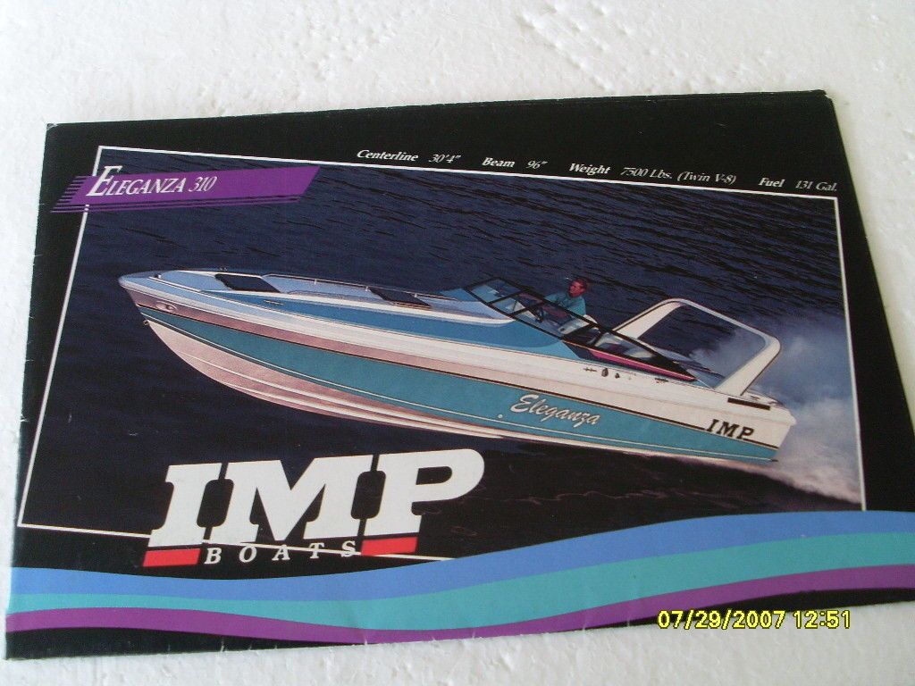 LINE UP FOLD OUT BOAT BROCHURE/ CATALOG ELANTE 320 TO ASHANTI 190