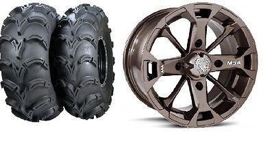 Bronze 14 ATV Wheels 28 Mud Lite XL Tires Suzuki King Quad (4