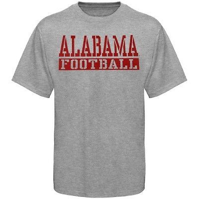 Alabama Crimson Tide Ash Stencil Football T shirt