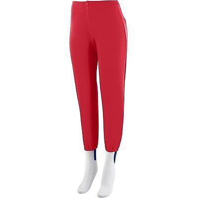 SIZE MEDIUM NEW WOMENS AUGUSTA LOW RISE BASEBALL/SOFTB ALL PANTS RED