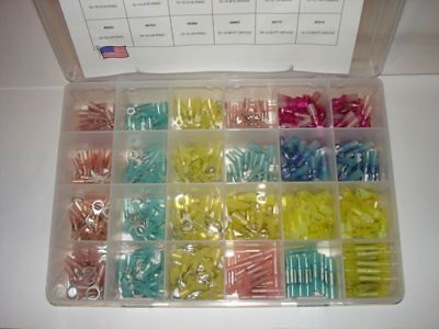 HEAT SHRINK WIRE CONNECTORS ASSORTMENT AUTOMOTIVE MARINE KIT   480 PCS