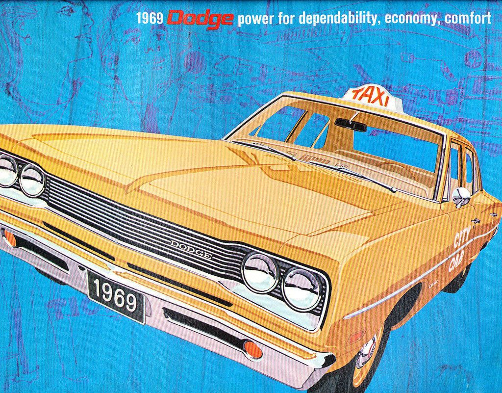 1969 Dodge Taxi Cab Original Sales Brochure   Coronet Polara