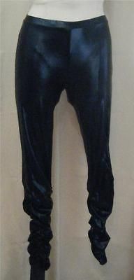 LIQUID LEGGINGS XL SHINY PLEATHER GATHERED LEG BCBG MAX AZRIA TIGHTS