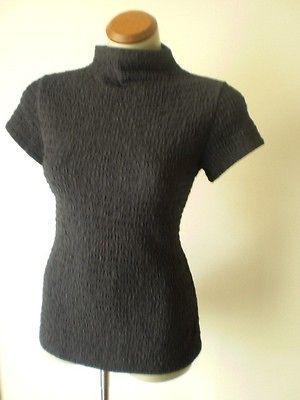 MELA PURDIE Chocolate Brown Turtleneck Designer Top Size 10   12