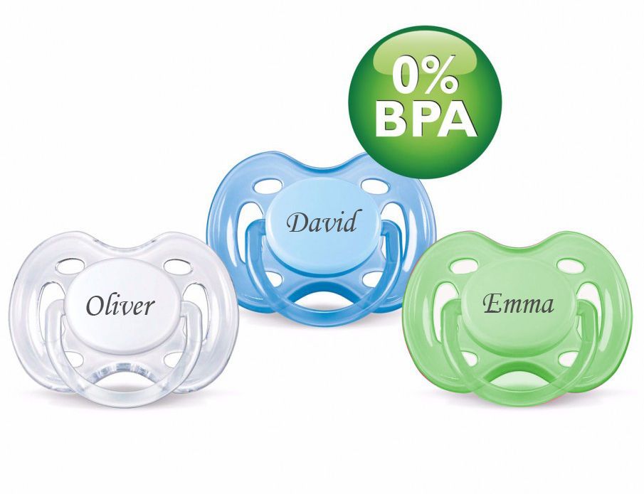 Dummy, Pacifier, Soother, Avent, Personalised with name, message or