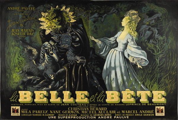 LA BELLE ET LA BETE POSTER   COCTEAU   FRENCH  UNIQUE AT 