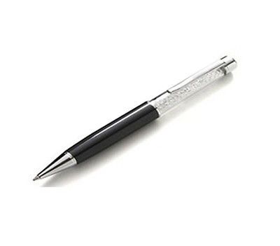 Swarovski Elements Crystal Black BallPoint Pen/Biro & Stylus 2 Refills