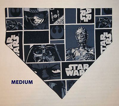 Over Collar Slide On Pet Dog Bandana Scarf Star Wars Darth Vader Ships