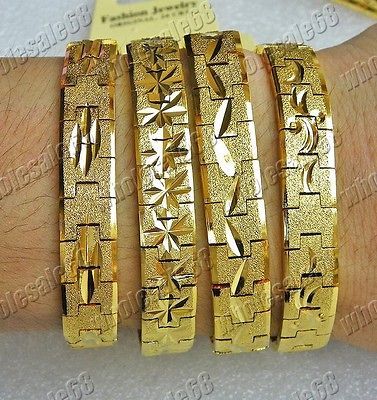bulk 3pcs gold tone bracelet mens stainless steel chain NEW jewelry
