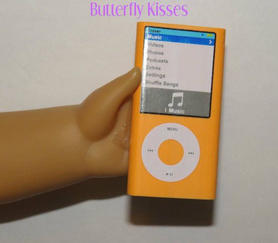 Orange  Player~Music Pod Eraser Doll Clothes Accessories Fits