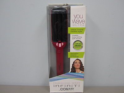 INFINITI CONAIR YOU WAVE ULTRA 3 BARREL CERAMIC STYLER   NEW