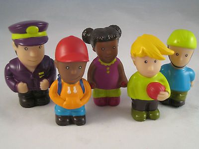 Battat Toy Figures People Kids Lot of 5 Soft Plastic EUC