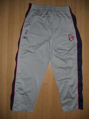 BROOKLYN NETS Gray Button Up TEAR AWAY Gym PANTS Basketball NBA New