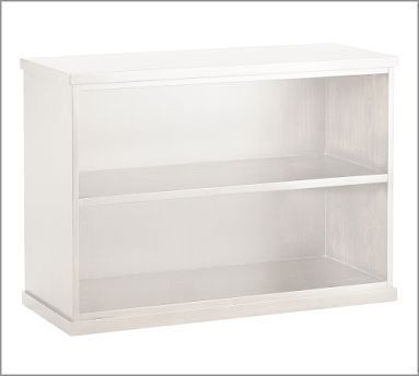 Pottery Barn 2 shelf Bedford Office File Desk bookcase cabinet white