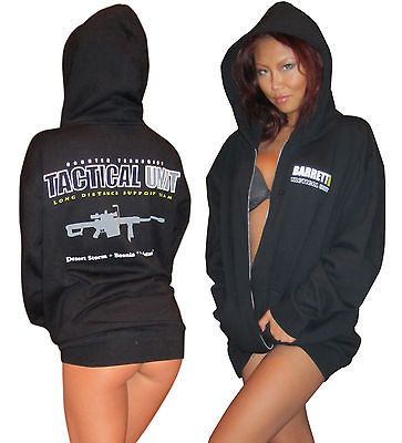 RARE Barrett 50 CAL Counter Terrorist Sniper Hoodie LG