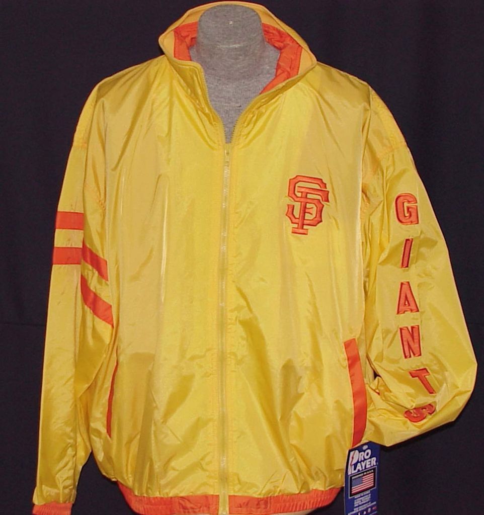 Vintage 90s MLB San Francisco SF GIANTS Pro PLAYER Yellow SEWN Logo