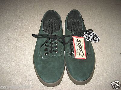 VANS SKATEBOARDING MENS E STREET SUEDE DEEP FOREST GREEN SHOES SIZE 9