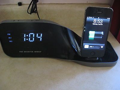 Image The Sharper Image ESI B132 Twist Bedside Alarm Clock Used