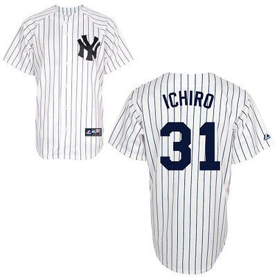 Ichiro Suzuki New York Yankees Majestic Replica Jersey Any Size Mens