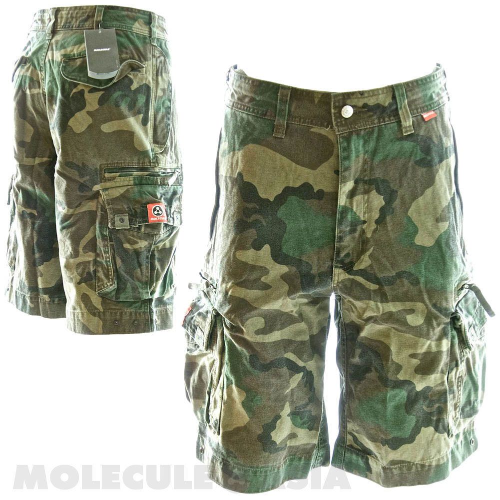 Molecule Beach Bumpers Cotton Cargo Shorts for Men