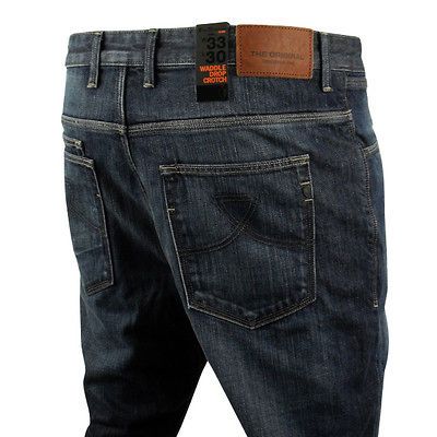 Mens Ben Sherman Mod Denim Jeans Waddle Drop Crotch Style Pants