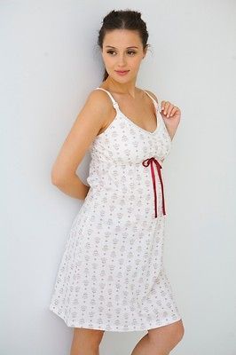 BELABUMBUM Maternity Nursing Chemise Pajama Night GOWN Queen Bee