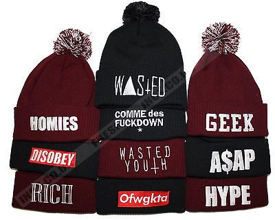 DES F*CKDOWN DISOBEY GEEK WASTED YOUTH OFWGKTA BEENIE TSHIRT SNAP BACK