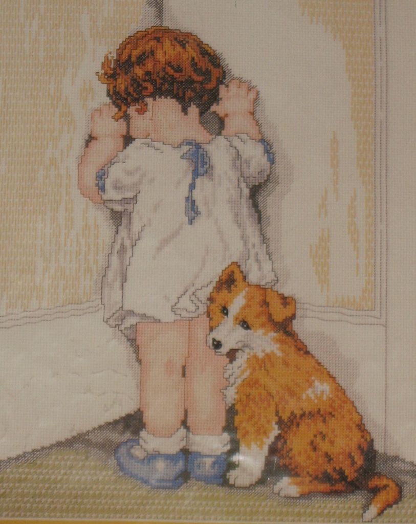 Bucilla IN DISGRACE Counted Cross Stitch Kit Besse Pease Gutmann Girl