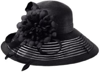 NEW BETMAR LADIES 7.5 DIA. BLACK LANNA PICTURE BRIM HAT