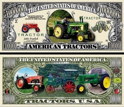 OUR BIG GREEN TRACTOR DOLLAR BILL (500/$61.95)