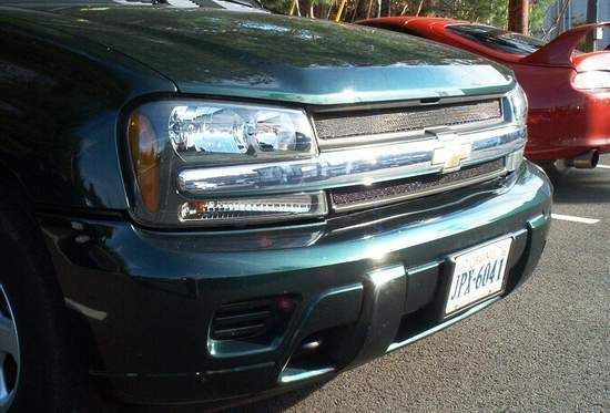 02 05 Chevy Trailblazer Grill Insert 2 piece Black Race Style Grille