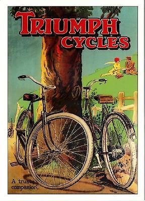 Triumph Bicycle 1930s Advertising Repro Postcard #2