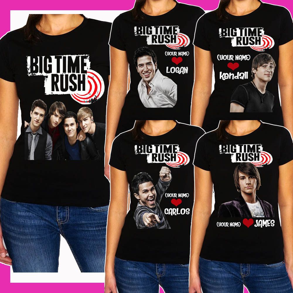 New Big Time Rush Black Size S   3XL Woman T Shirt Shirt tee for girl