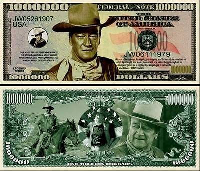 COMMEMORATIVE JOHN WAYNE BILL w/CLEAR PROTECTOR