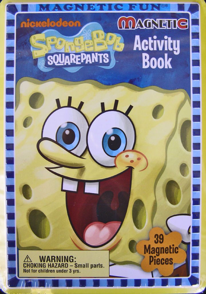 Sponge Bob Square Pants Magnetic Tin w/39 magnetic pieces & extra