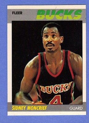 1987 88 FLEER # 76 SIDNEY MONCRIEF BUCKS MINT *13485