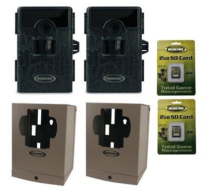 MOULTRIE Game Spy M80 BLX Black Flash Digital Trail Cameras + 2