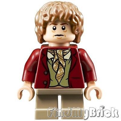 C159 Lego The Hobbit Barrel Escape Bilbo Baggins Minifigure   Red Coat