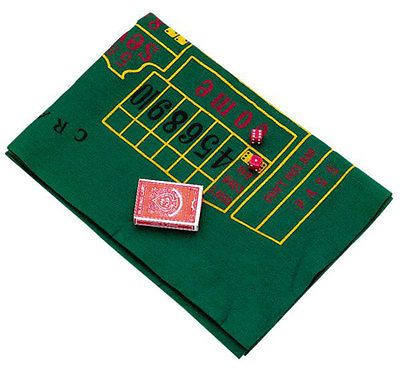 CRAPS DICE FELT LAYOUT GAME FOR HOME TABLE CRAPS BLACKJACK BLACK JACK