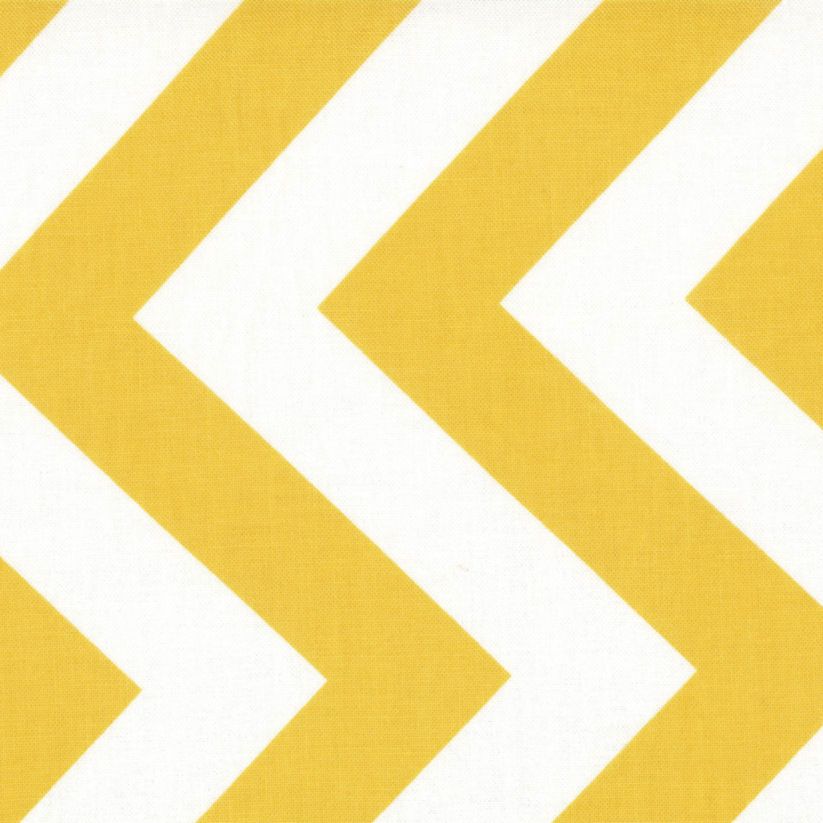 Half Moon Modern Sunshine Yellow Chevrons 32349 18 Quilt Fabric 1/2