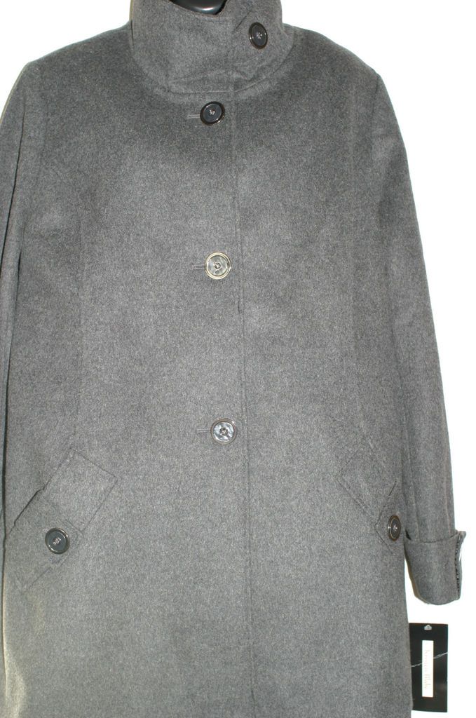 Womens Kristen Blake Wool Blend Stand Up Wrap Collar Winter Trench