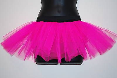 PINK NEON FLUORESCENT TUTU FLO FREE P & P ADULT CHILDREN HEN STAG