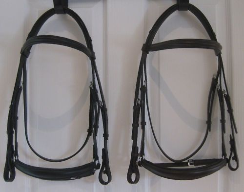 English leather Padded COMFORT BRIDLE + Drop Noseband