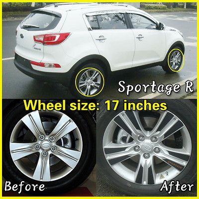 Carbon Wheels Mask Decal Sticker Trim for 2011+ KIA Sportage R turbo